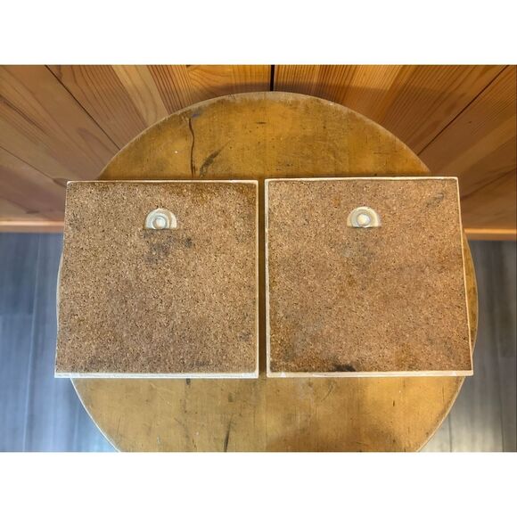 Vintage 1984 6” Quaker Oats Trivet/Tiles w Hanging Hardware (5789) - Picture 8 of 8